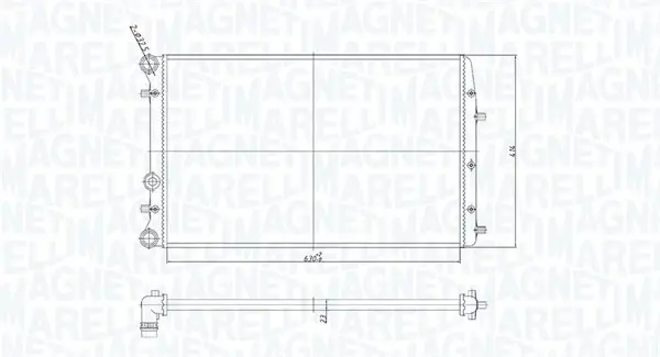 Радіатор охолодження двигуна Magneti Marelli 350213841000 (фото 1)