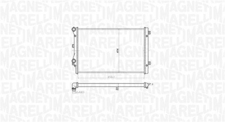 Радиатор охлаждения двигателя magneti Marelli 350213852000
