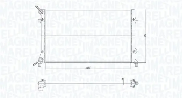 Радіатор охолодження двигуна Magneti Marelli 350213853000 (фото 1)
