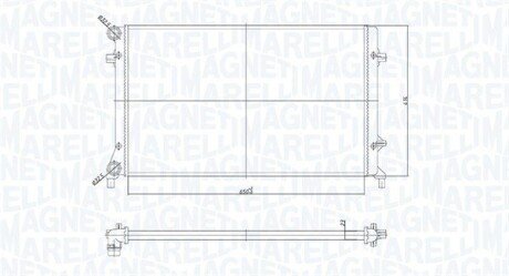 Радиатор охлаждения двигателя magneti Marelli 350213853000 на Фольксваген Кадди