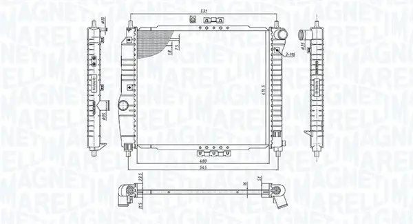 Радіатор охолодження двигуна Magneti Marelli 350213891000 (фото 1)