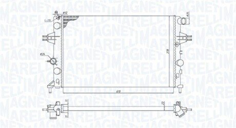 Радиатор охлаждения двигателя magneti Marelli 350213970000