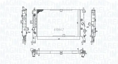 Радіатор охолодження двигуна Magneti Marelli 350213972000