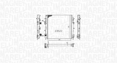 Радіатор охолодження двигуна magneti Marelli 350213995000