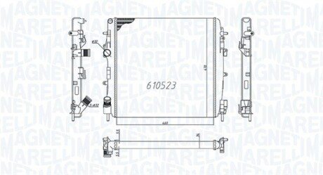 Радиатор охлаждения двигателя magneti Marelli 350213995000