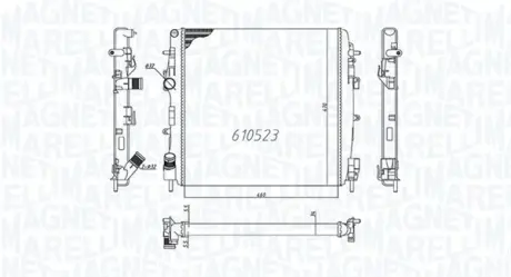 Радіатор охолодження двигуна Magneti Marelli 350213995000