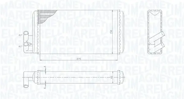 Радиатор печки Magneti Marelli 350218403000 (фото 1)