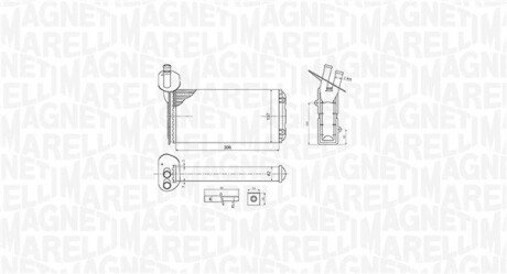 Радиатор печки (отопителя) magneti Marelli 350218410000