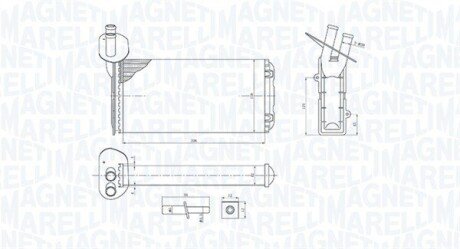 Радиатор печки (отопителя) magneti Marelli 350218410000