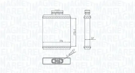 Радиатор печки Magneti Marelli 350218412000