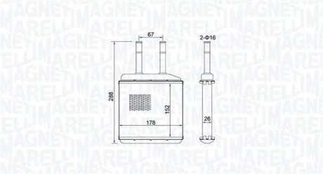 Радиатор печки (отопителя) magneti Marelli 350218420000