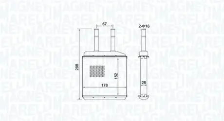 Радиатор печки Magneti Marelli 350218420000