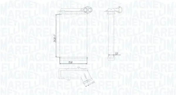 Радиатор печки Magneti Marelli 350218422000 (фото 1)