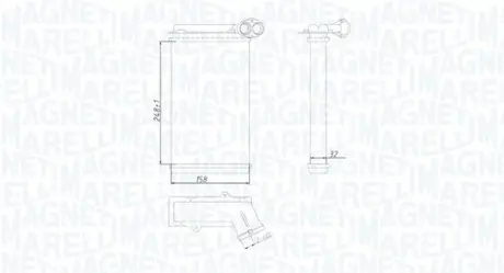 Радиатор печки magneti marelli 350218422000