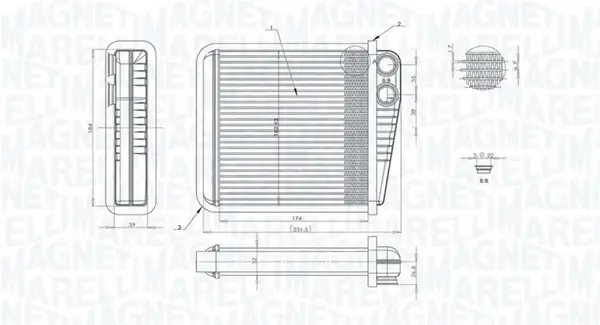 Радиатор печки magneti marelli 350218423000