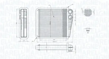 Радиатор печки magneti marelli 350218423000