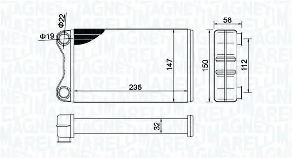 Радиатор печки Magneti Marelli 350218424000 (фото 1)