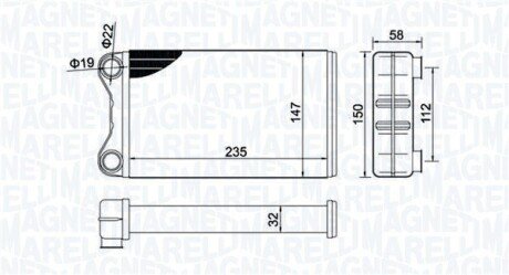 Радіатор пічки (опалювача) magneti Marelli 350218424000