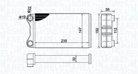 Радиатор печки Magneti Marelli 350218424000