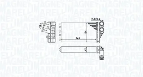 Радиатор печки Magneti Marelli 350218430000