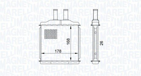 Радіатор пічки (опалювача) magneti Marelli 350218432000