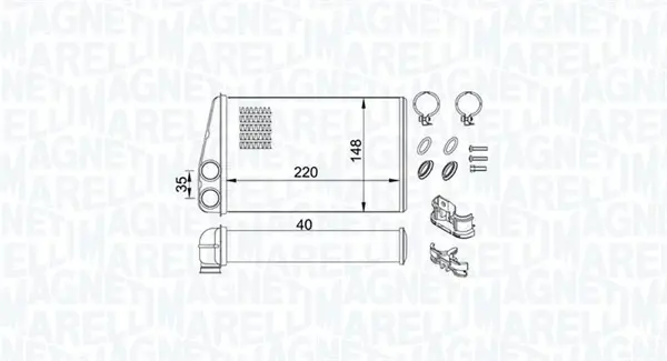 Радиатор печки magneti marelli 350218438000