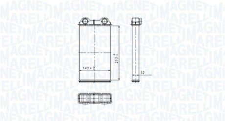 Радиатор печки magneti Marelli 350218439000