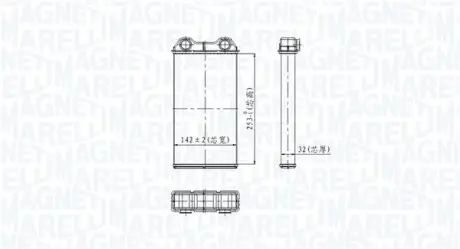 Радиатор печки Magneti Marelli 350218439000