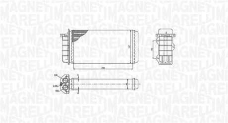 Радиатор печки (отопителя) magneti Marelli 350218441000