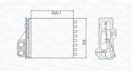 Радиатор печки (отопителя) magneti Marelli 350218479000 на Дачия Сандеро