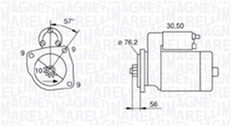 Стартер magneti Marelli 063720801010 на Тойота Тундра