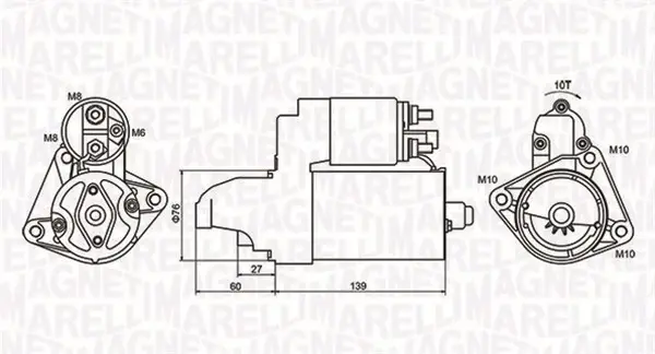 Стартер magneti marelli 063721050010