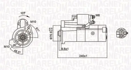 Стартер magneti marelli 063721221010