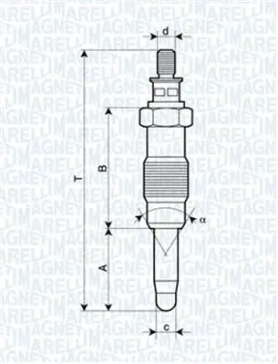 Свеча накала magneti marelli 062583003304