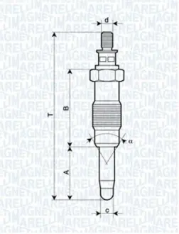 Свеча накала magneti marelli 062583003304