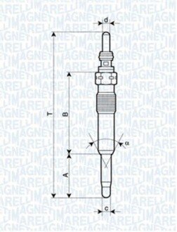 Свеча накала magneti Marelli 062900071304