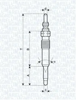 Свеча накала Magneti Marelli 062900071304