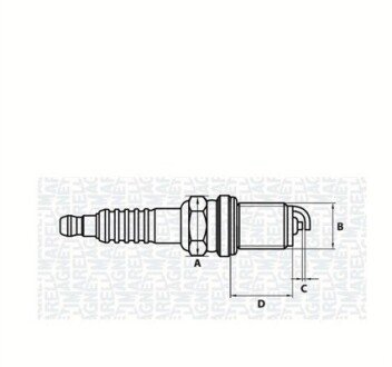 Свічки запалювання magneti Marelli 062000781304