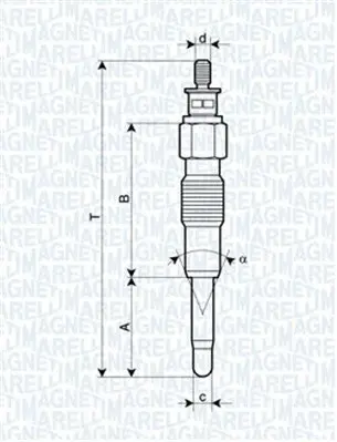 UC37A Свеча накала magneti marelli 062900040304