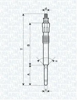 UC40A Свеча накала magneti marelli 062900043304