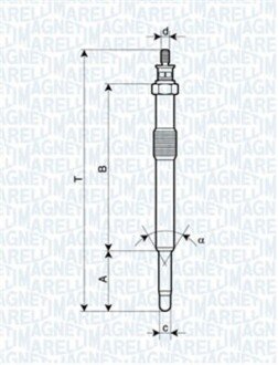 UC41A Свеча накала magneti Marelli 062900049304