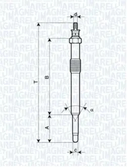 UC41A Свеча накала Magneti Marelli 062900049304