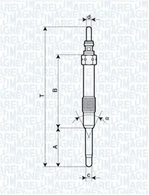 UC43A Свеча накала magneti marelli 062900053304