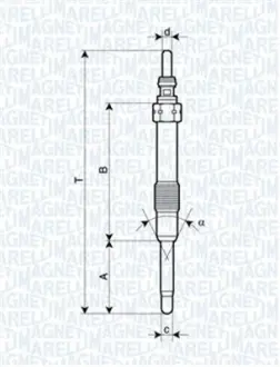 UC43A Свеча накала Magneti Marelli 062900053304