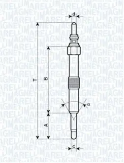 UC50A Свеча накала Magneti Marelli 062900067304