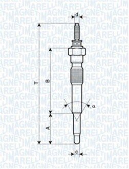 UC51A Свеча накала magneti Marelli 062900068304