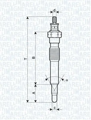 UC62A Свеча накала magneti marelli 062900092304