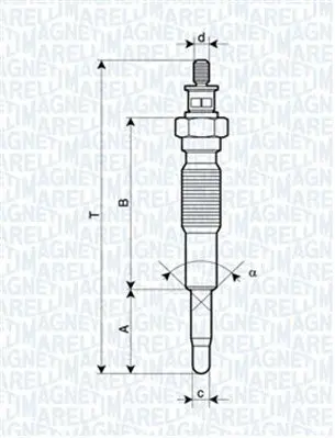 UC64A Свеча накала magneti marelli 062900094304