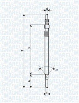 Свічка накалу magneti Marelli 062900062304 на Мерседес M-Class w164