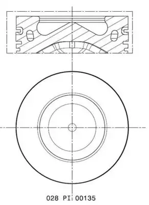 Поршень двигуна mahle knecht 028 PI 00135 002